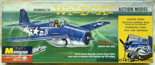 Monogram 1/48 Grumman F4F Wildcat  Action Model - Four Star Issue, PA66-98 plastic model kit